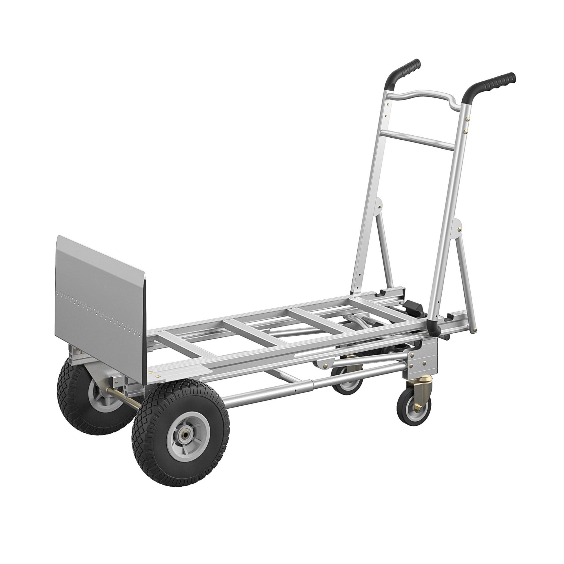 3 in 1 Assist Series Aluminum 4 Wheel Hand Truck with Multiple Positions - Black
