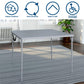 38.5 Inch Indoor and Outdoor Fold-in-Half Card Table with Handle - Gray - 1-Pack