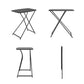 Multi-Functional, Adjustable, Personal Folding Activity Table - Black - 2-Pack