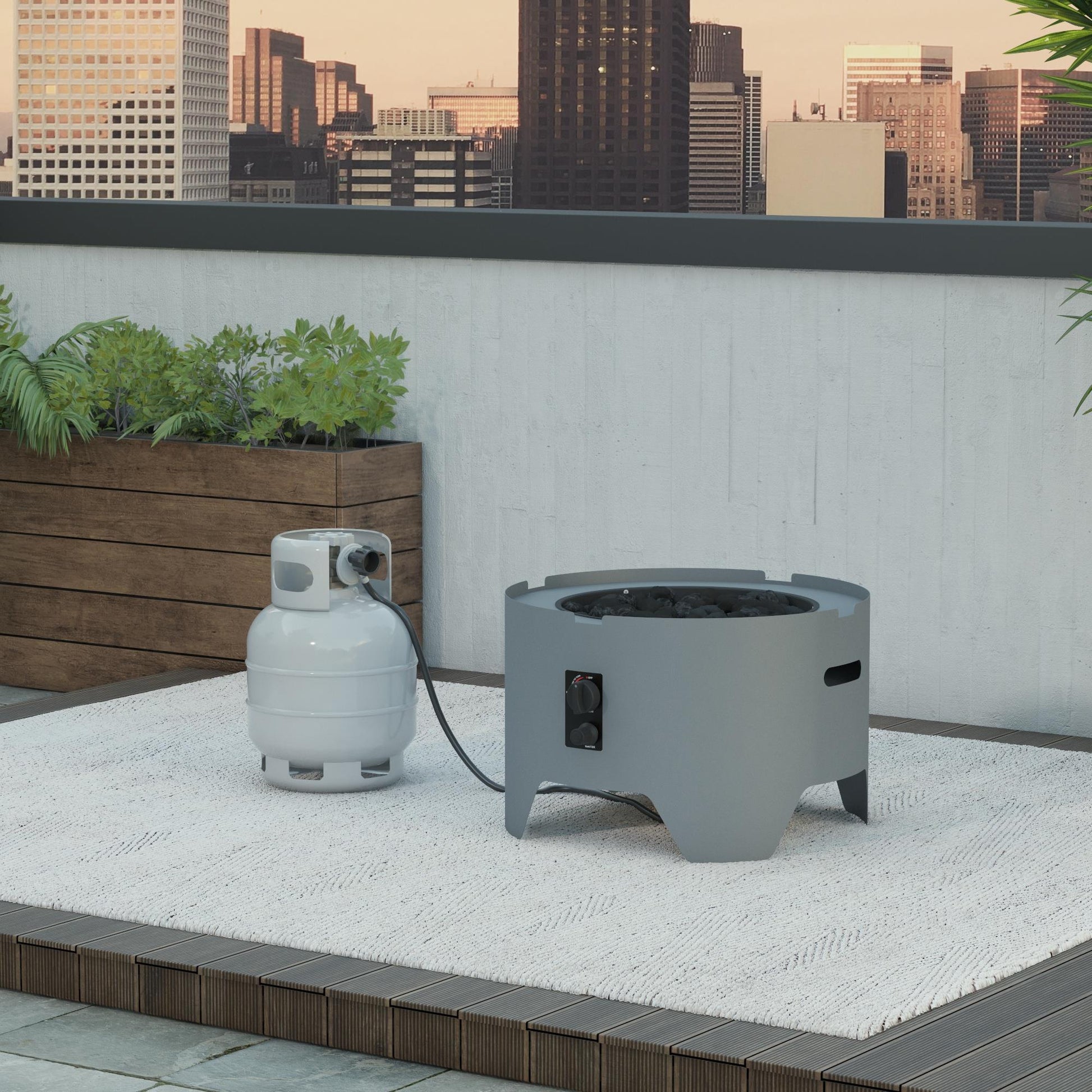 Astra Collection Fire Pit - Dark Gray
