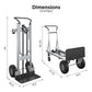 2 in 1 Commercial Use Hybrid Handtruck, 1000 lb/800 lb Weight Capacity - Silver