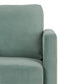 Highland 72 Inch Velvet Sofa with Matching Pillows - Seafoam Green