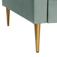 Highland 72 Inch Velvet Sofa with Matching Pillows - Seafoam Green