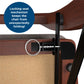 Mission Back Solid Wood Folding Chair with Fabric Padded Seat, Set of 2 - Walnut - 2-Pack