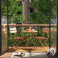 Brennan 3 Piece Bistro Set with 2 Folding Chairs - Sunbaked Orange