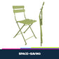 Brennan 3 Piece Bistro Set with 2 Folding Chairs - Kiwi Green