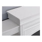 Lamont Mantel Fireplace with Side Shelves and 26 Inch Fireplace Insert - White