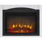 Lamont Mantel Fireplace with Side Shelves and 26 Inch Fireplace Insert - White