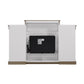Lamont Mantel Fireplace with Side Shelves and 26 Inch Fireplace Insert - White
