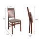 Mission Back Solid Wood Folding Chair with Fabric Padded Seat, Set of 2 - Walnut - 2-Pack