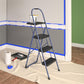 Multi-Step Folding Step Stool with 225 lb Weight Capacity - Navy - 3 Step with Tray