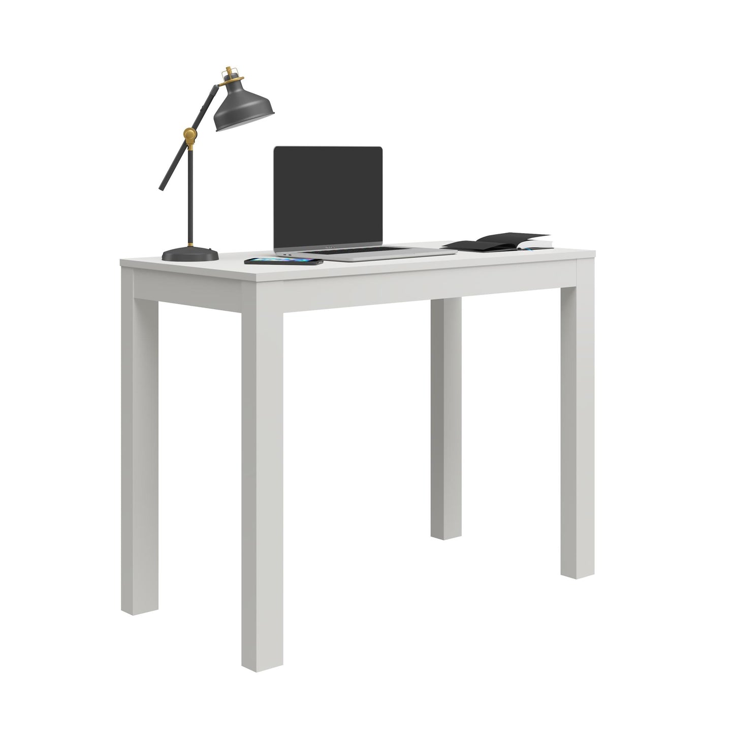Parsons Minimalistic Desk with Drawer - White