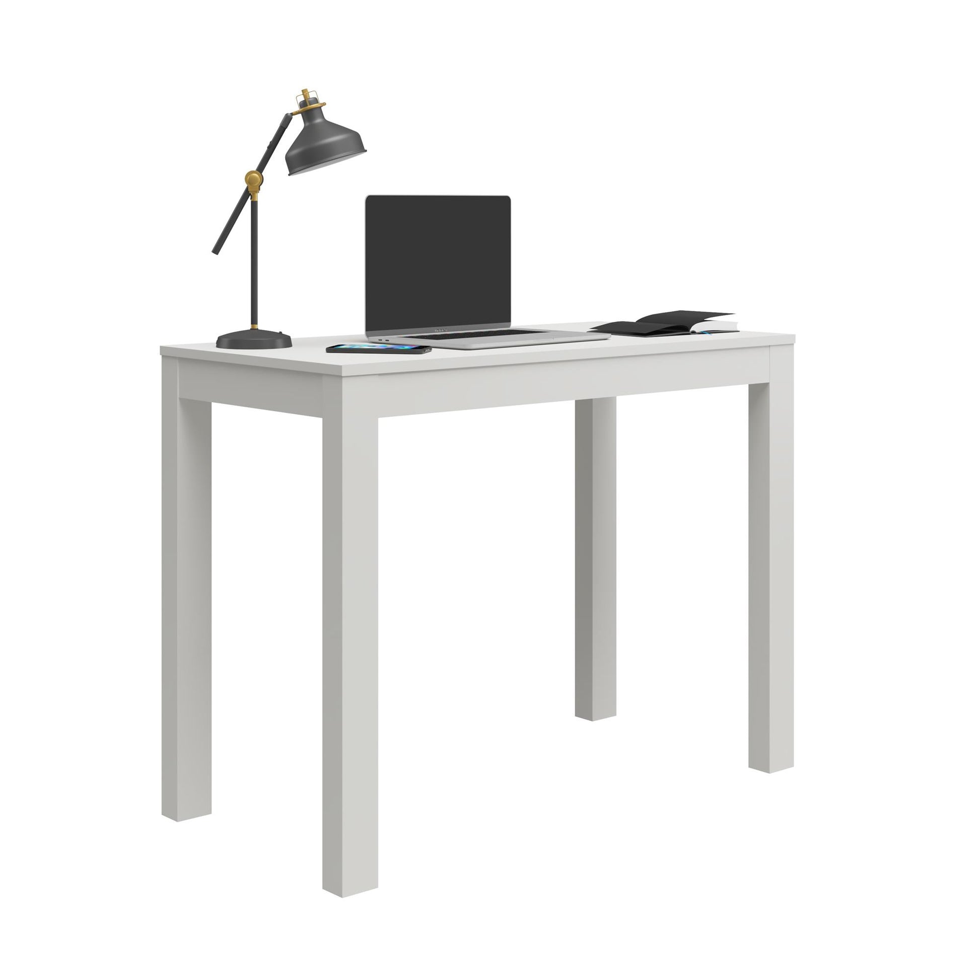 Parsons Minimalistic Desk with Drawer - White