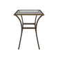 3 Piece High Top Bistro Wicker Patio Table and Chairs Set - Brown