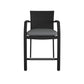 3 Piece High Top Bistro Wicker Patio Table and Chairs Set - Black