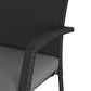 3 Piece High Top Bistro Wicker Patio Table and Chairs Set - Black