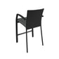 3 Piece High Top Bistro Wicker Patio Table and Chairs Set - Black