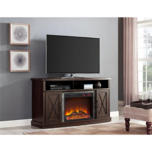 Barrow Creek Electric Fireplace TV Stand for TVs up to 60 Inch - Espresso