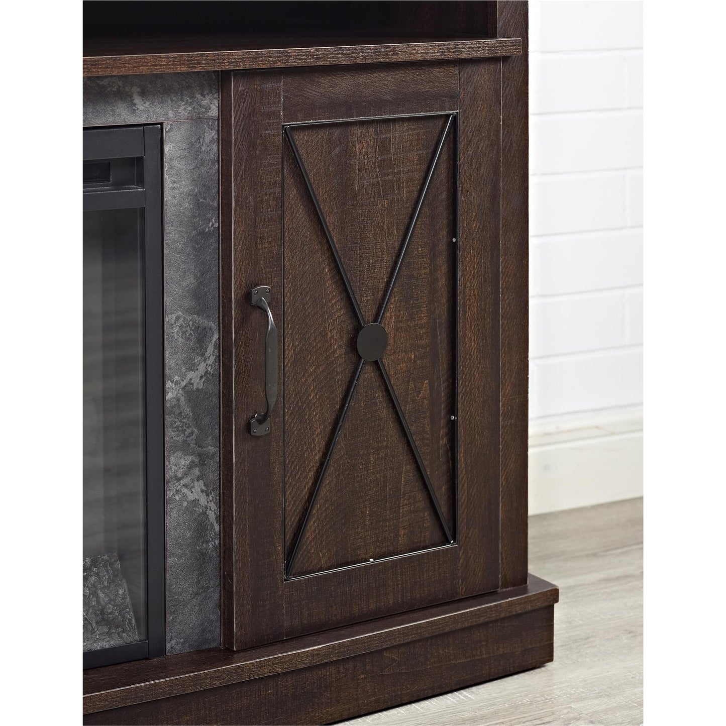 Barrow Creek Electric Fireplace TV Stand for TVs up to 60 Inch - Espresso