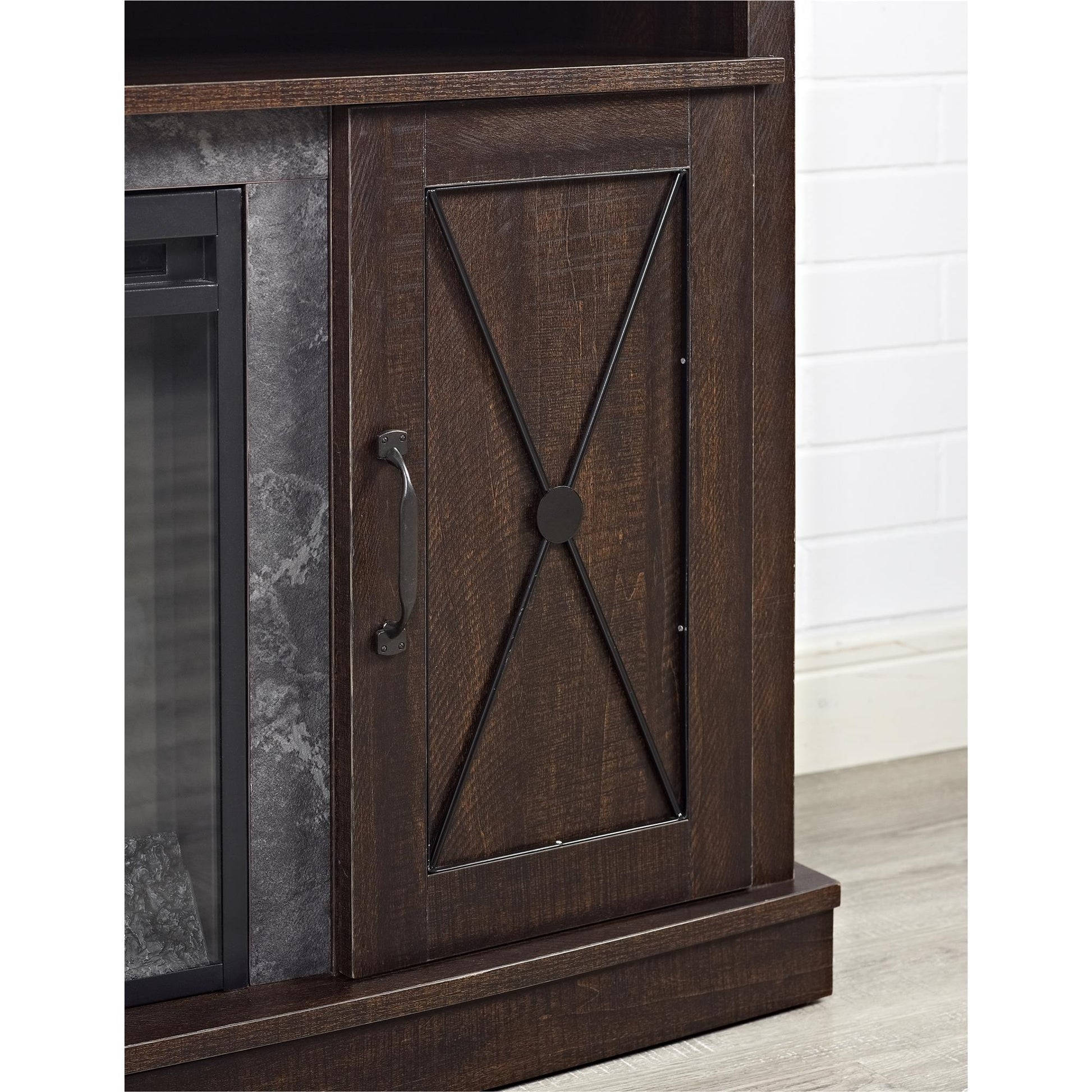Barrow Creek Electric Fireplace TV Stand for TVs up to 60 Inch - Espresso