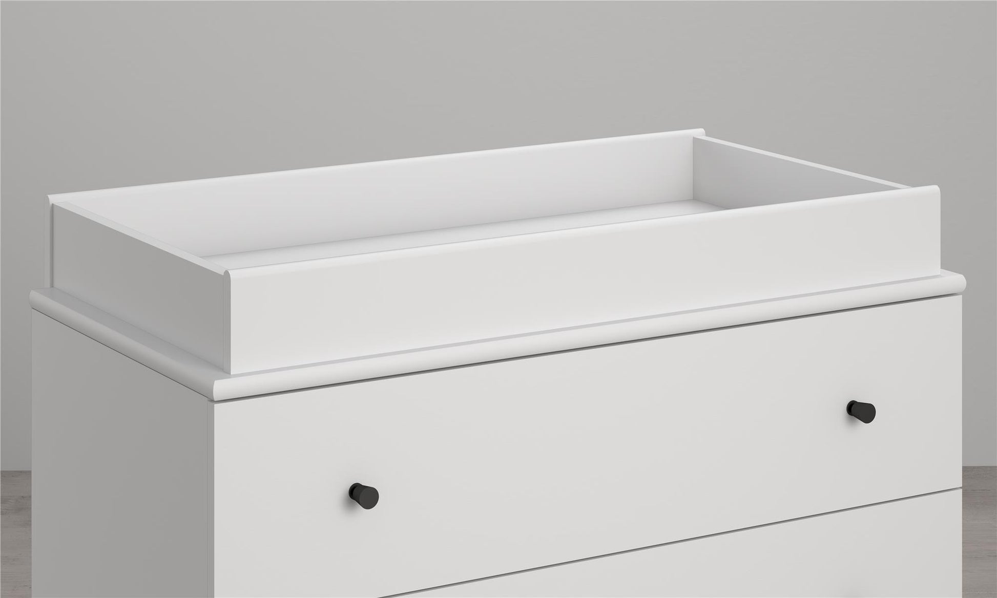 Poppy Changing Table Topper for Nursery Dresser - White