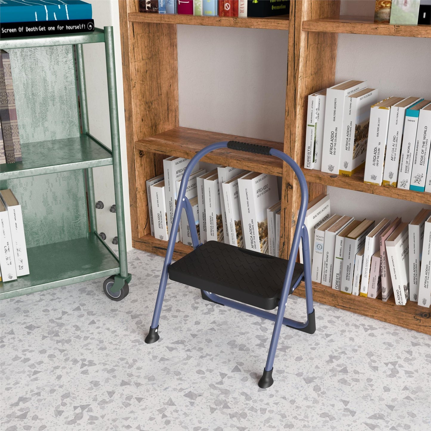 Multi-Step Folding Step Stool with 225 lb Weight Capacity - Navy - 1 Step 
