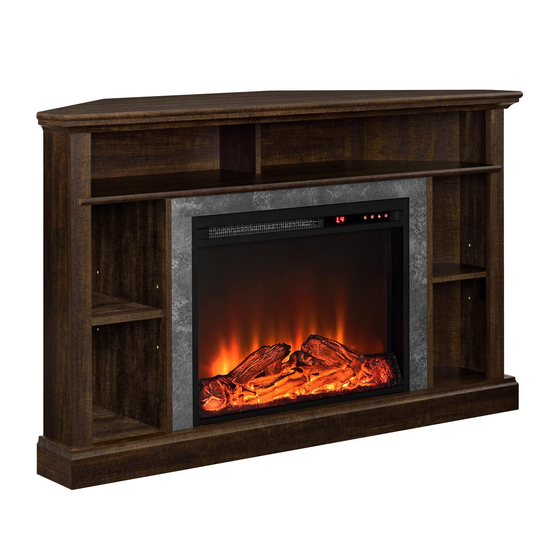 Overland Electric Corner Fireplace for TVs up to 50 Inches - Espresso