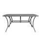 Paloma Patio Dining Table with Tempered Glass Top and Weather Resistant Frame - Charcoal