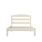 Braylon Twin Sized Wooden Bed Frame with Wood Slats - White