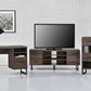 Candon Computer Desk with Filing Cabinet Drawer and Shelves - Medium Brown