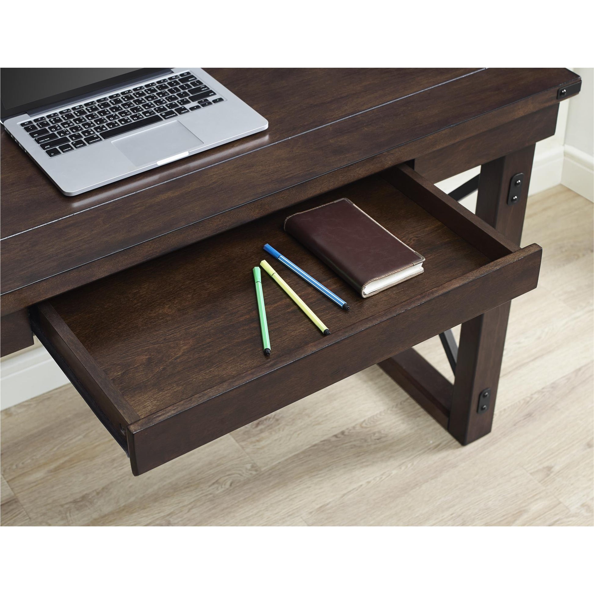 Wildwood Wood Veneer Computer Desk with Storage Drawer - Espresso