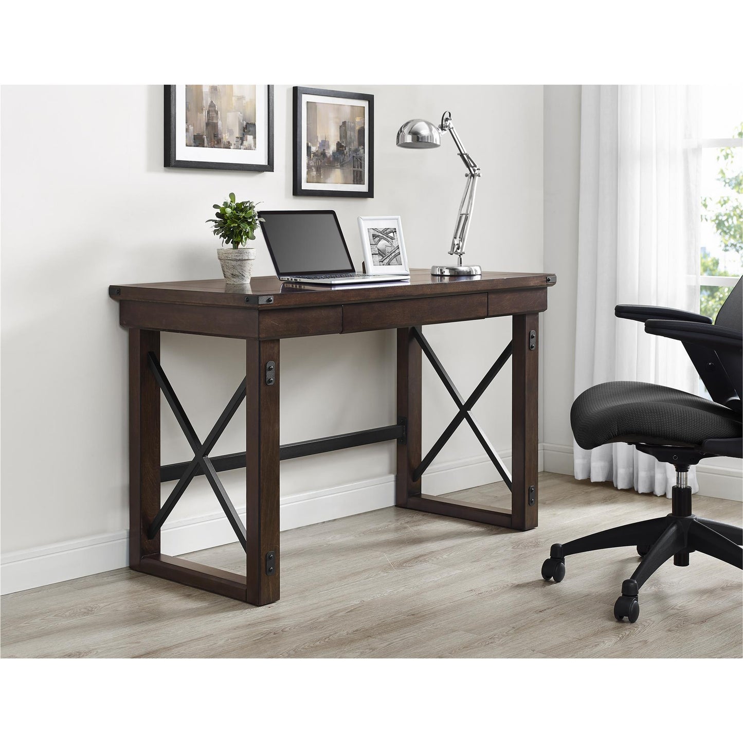 Wildwood Wood Veneer Computer Desk with Storage Drawer - Espresso