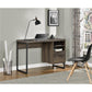 Candon Computer Desk with Filing Cabinet Drawer and Shelves - Medium Brown