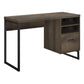Candon Computer Desk with Filing Cabinet Drawer and Shelves - Medium Brown