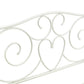Canopy Metal Bed Frame with Intricate Design Headboard and Secured Slats - White - Twin