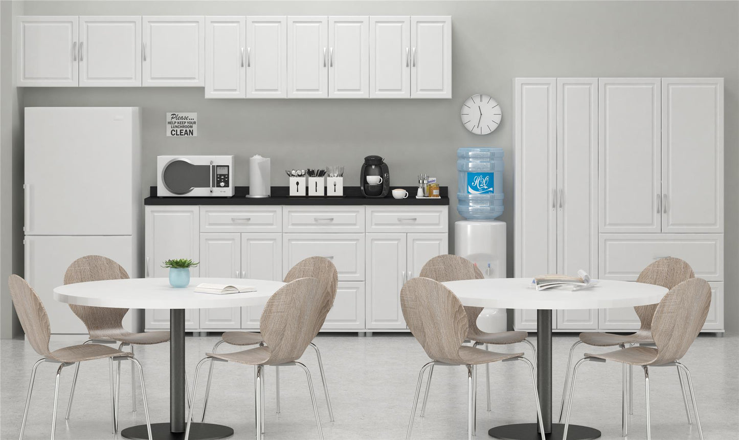 Kendall 16 Inch Multipurpose Storage Cabinet with 5 Shelves - White