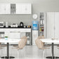 Kendall 16 Inch Multipurpose Storage Cabinet with 5 Shelves - White