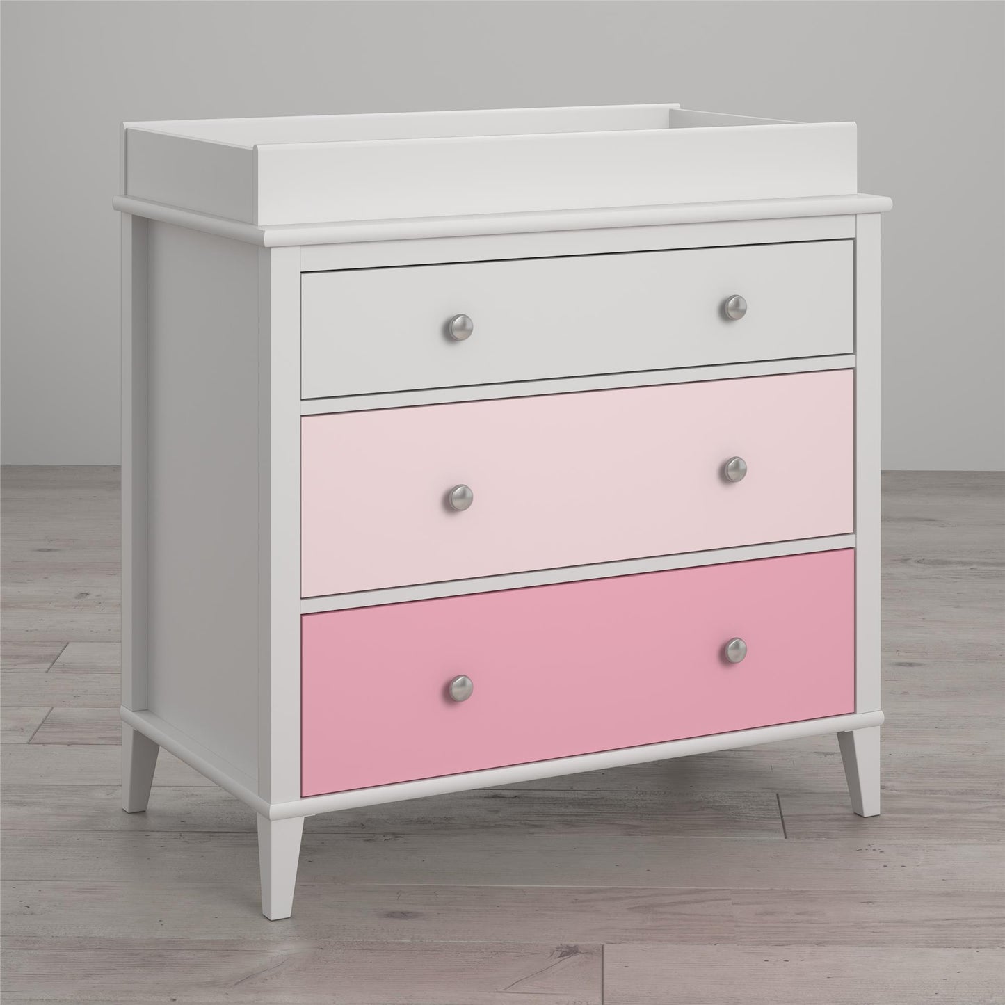 Monarch Hill Poppy 3 Drawer Changing Table with 2 Sets of Knobs - Pink