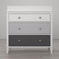 Monarch Hill Poppy 3 Drawer Changing Table with 2 Sets of Knobs - Gray