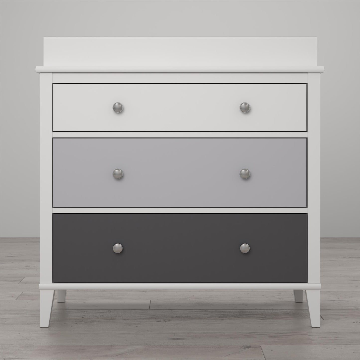 Monarch Hill Poppy 3 Drawer Changing Table with 2 Sets of Knobs - Gray