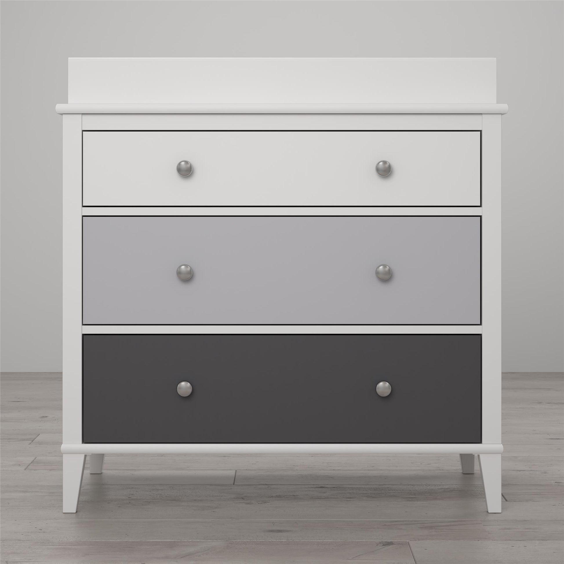 Monarch Hill Poppy 3 Drawer Changing Table with 2 Sets of Knobs - Gray