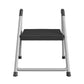1 Step Steel Step Stool with 200 lb Weight Capacity - Platinum/Black - 1 Step 