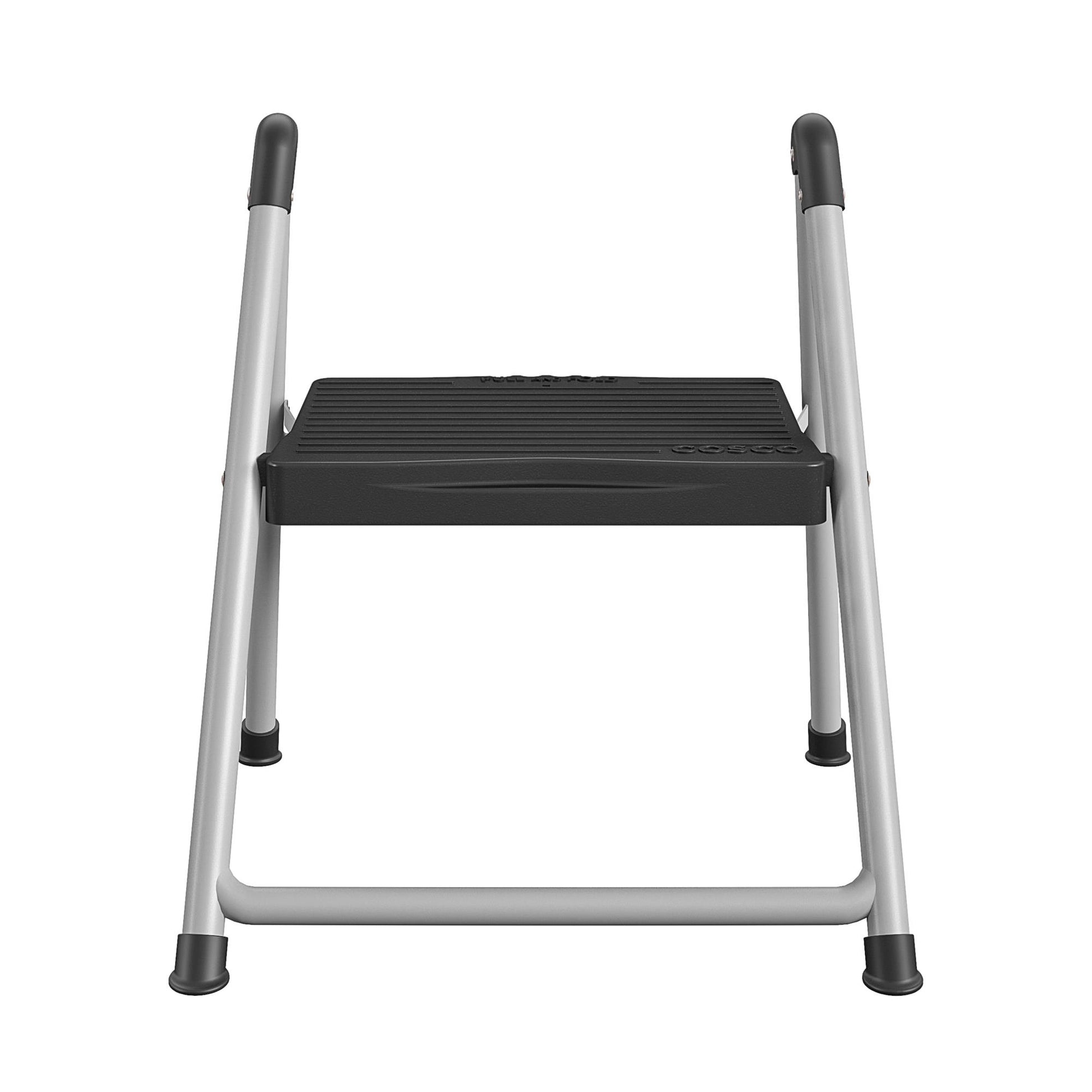 1 Step Steel Step Stool with 200 lb Weight Capacity - Platinum/Black - 1 Step 
