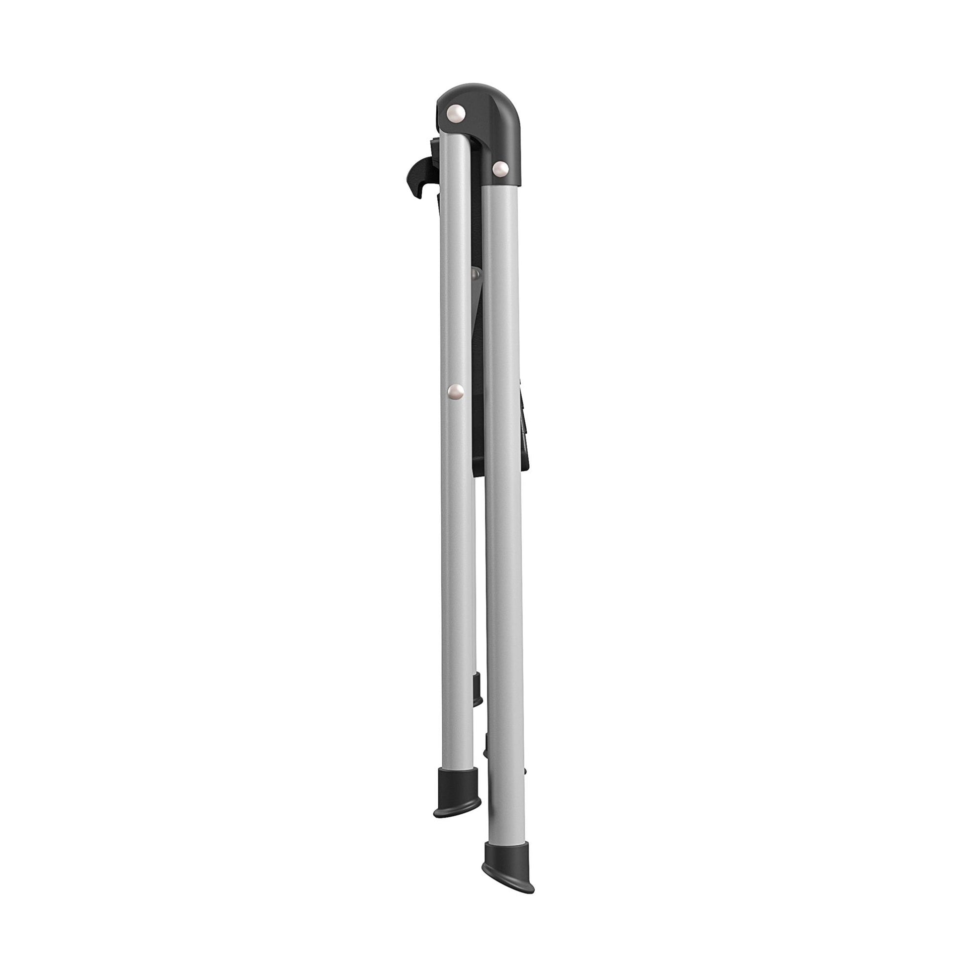 1 Step Steel Step Stool with 200 lb Weight Capacity - Platinum/Black - 1 Step 