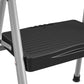 1 Step Steel Step Stool with 200 lb Weight Capacity - Platinum/Black - 1 Step 