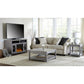 Carver Coffee Table with Bottom Magazine Storage Shelf - Gray