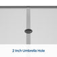 Paloma Patio Dining Table with Tempered Glass Top and Weather Resistant Frame - Gray