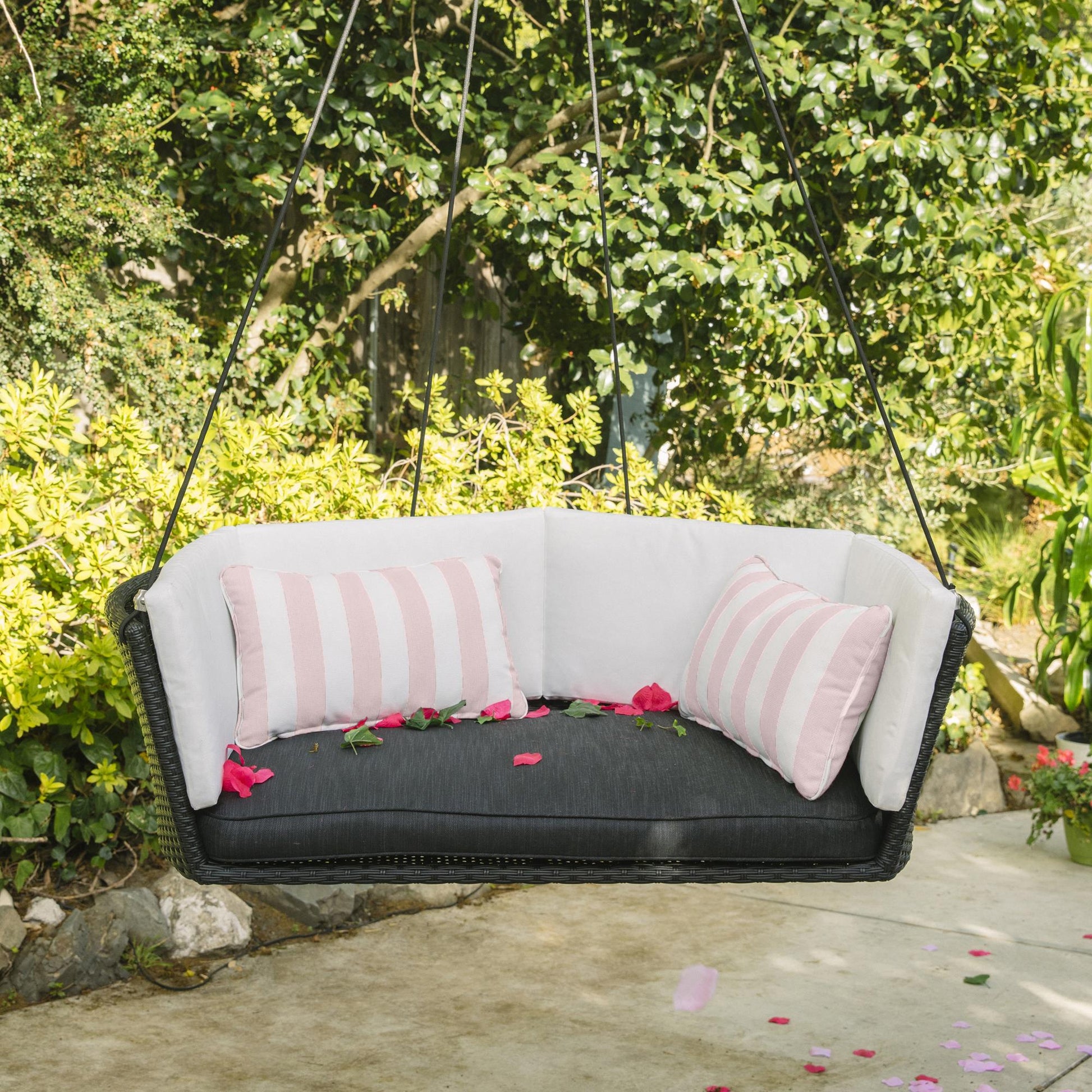 Sally Patio Swing - Light Pink - Loveseat Swing
