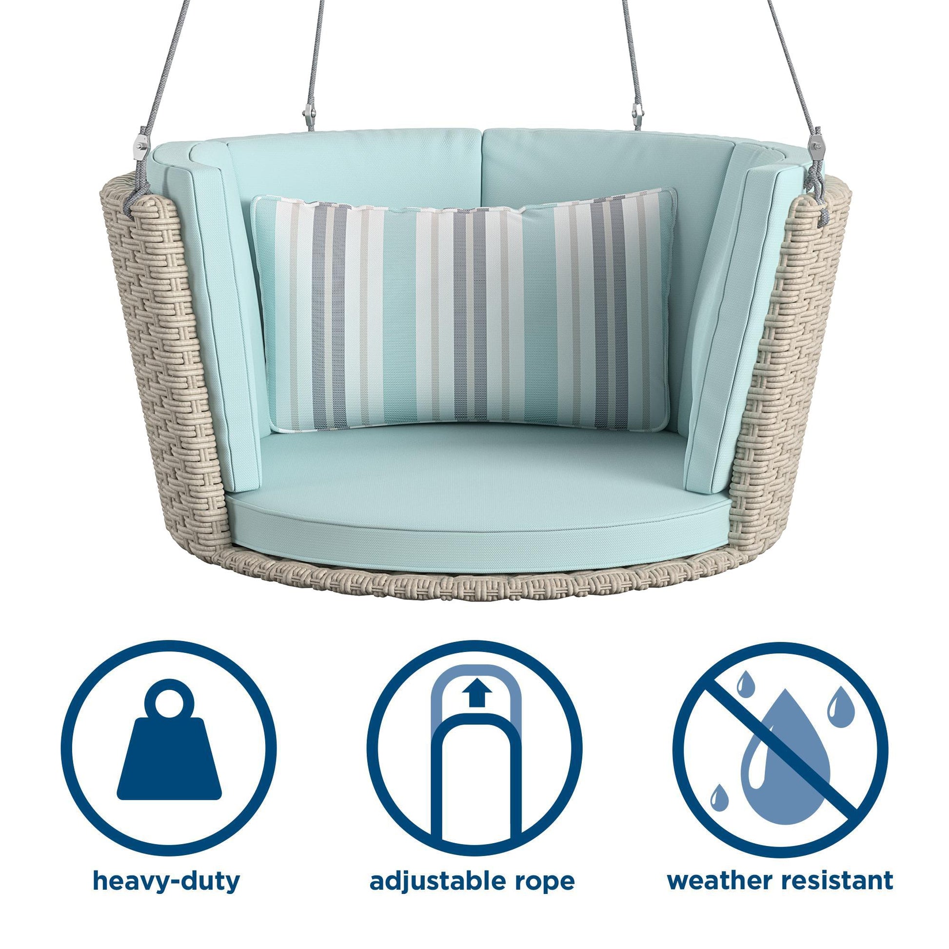 Sally Patio Swing - Aqua Haze - Standard Swing
