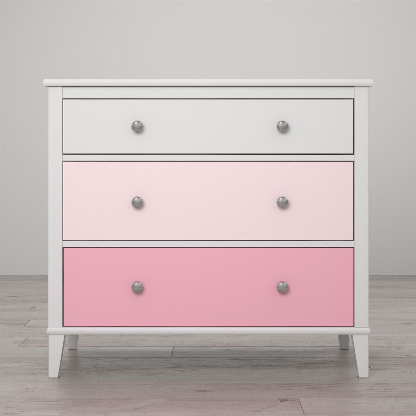 Monarch Hill Poppy 3 Drawer Dresser with 2 Sets of Knobs - Pink